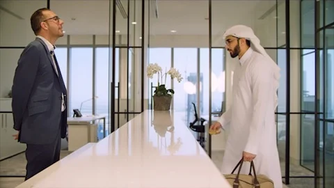 Arab business shoot. Stock Footage 126633788