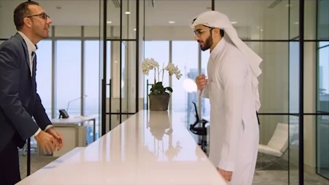 Arab business shoot. Stock Footage 126633792