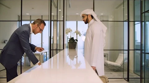 Arab business shoot. Stock Footage 126633799