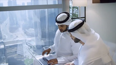 Arab business shoot. Stock Footage 126633840
