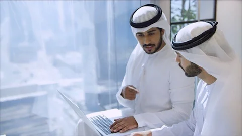 Arab business shoot. Stock Footage 126633843