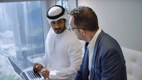 Arab business shoot. Stock Footage 126633860