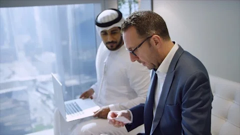 Arab business shoot. Stock Footage 126633862