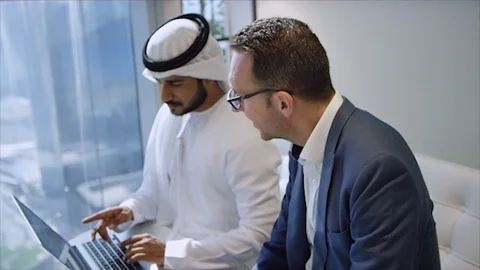 Arab business shoot. Stock Footage 126633867