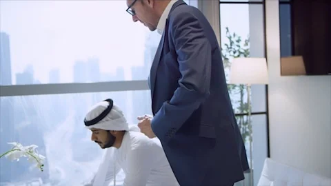 Arab business shoot. Stock Footage 126633937