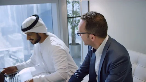 Arab business shoot. Stock Footage 126633946
