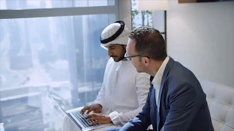 Arab business shoot. Stock Footage 126633949