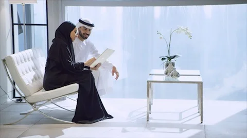 Arab business shoot. Stock Footage 126634056