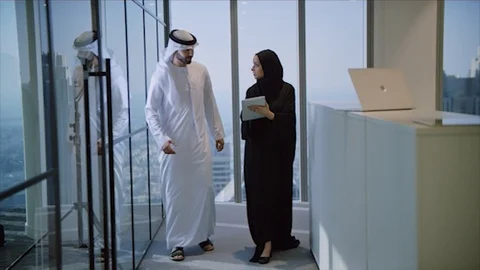 Arab business shoot. Stock Footage 126634463