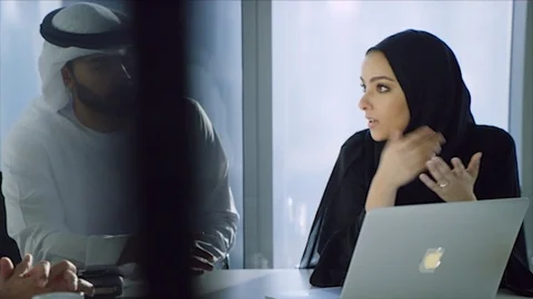 Arab business shoot. Stock Footage 126634485