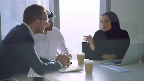 Arab business shoot. Stock Footage 126634522