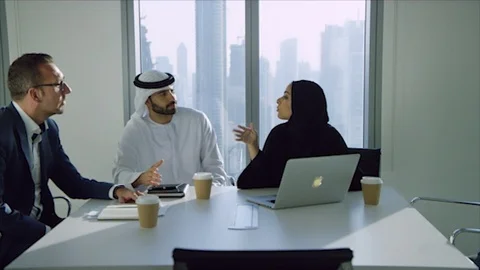 Arab business shoot. Stock Footage 126634526
