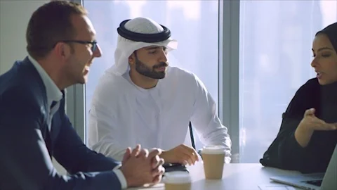 Arab business shoot. Stock Footage 126634527