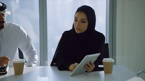Arab business shoot. Stock Footage 126634539