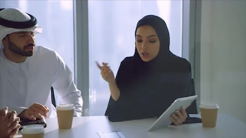 Arab business shoot. Stock Footage 126634544