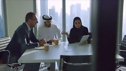 Arab business shoot. Stock Footage 126634574