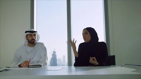 Arab business shoot. Stock Footage 126634631