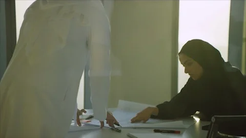Arab business shoot. Stock Footage 126634731