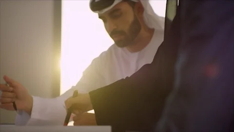 Arab business shoot. Stock Footage 126634780