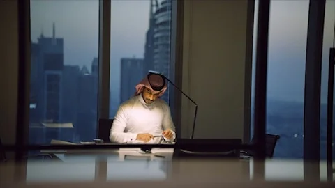 Arab business shoot. Stock Footage 126634816