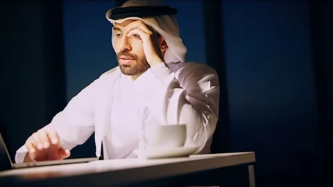 Arab business shoot. Stock Footage 126634830