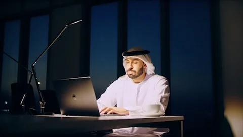 Arab business shoot. Stock Footage 126634831