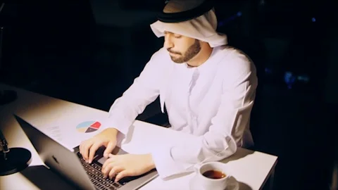 Arab business shoot. Stock Footage 126634855