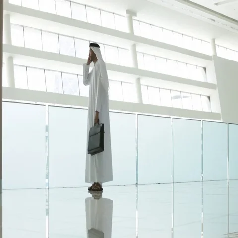 An arab businessman talking on the mobile. Video stock 69490244