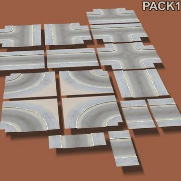 Arab City Street Construction Kit 3D Model