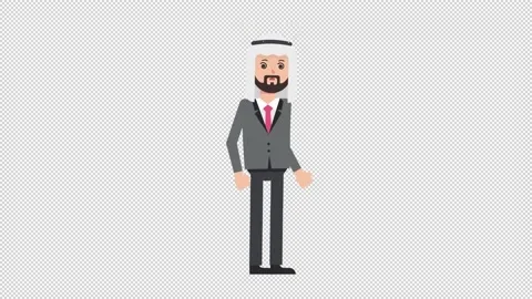 Arab Corporate Man Dizzy Video stock 205072544