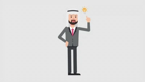 Arab Corporate Man Idea Video stock 205071363