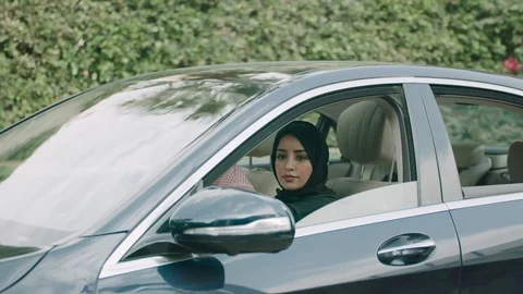 Arab couple in a car. Stock Footage 105802891