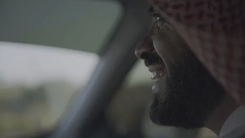 Arab couple in the car. Stock Footage 108256963