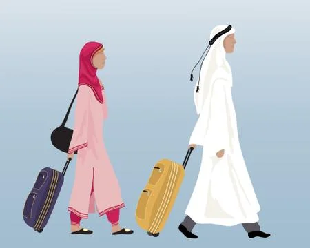 Arab couple Stock Illustration