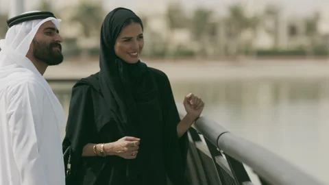 Arab couple standing together. Stock-Footage 158307412