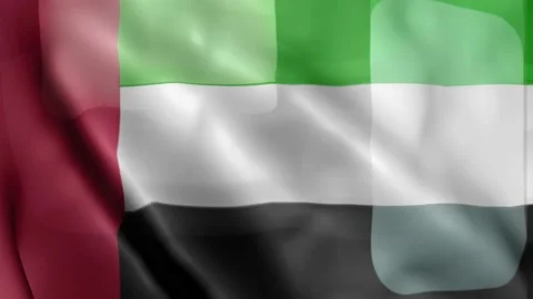 Arab Emirates Flag Video stock 133771897