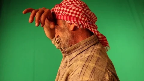 Arab farmer green screen Stock Footage 77847113