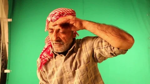 Arab farmer green screen Stock Footage 77847121