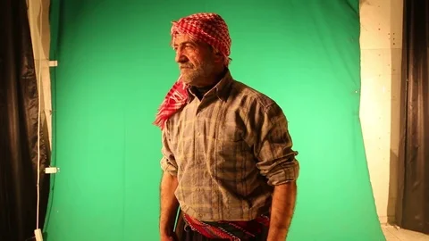 Arab farmer green screen Stock Footage 77847136