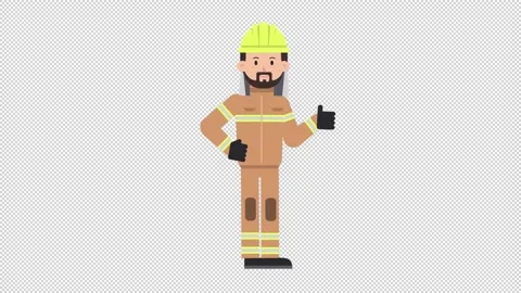 Arab Firefighter Approve Video stock 205038408