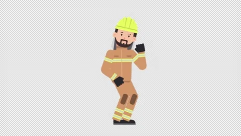 Arab Firefighter Dancing Stock Footage 205038574