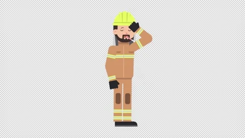 Arab Firefighter Fever Video stock 205039011