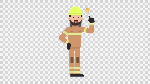 Arab Firefighter Idea Stock Footage 205038812