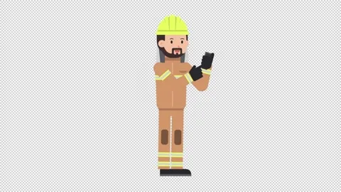 Arab Firefighter Using Phone Stock Footage 205039275