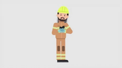 Arab Firefighter Washing Hands Video stock 205039384
