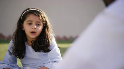 Arab girl talking. Stock Footage 151382467