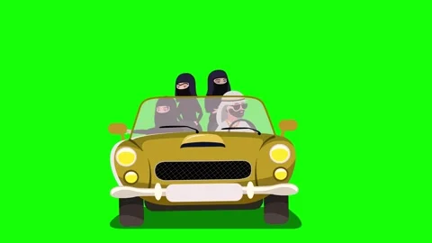 An Arab guy. Many wives. Journey. Desert. Green background. Stock Footage 240770484