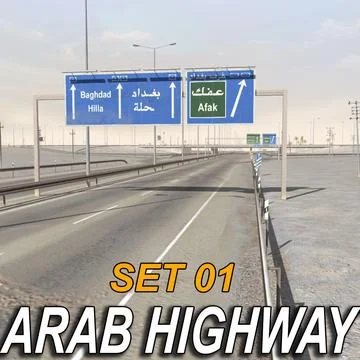 Arab Highway Set01 3D Model