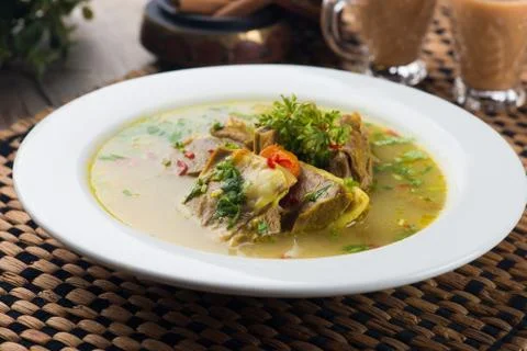 Arab lamb soup Stock Photos