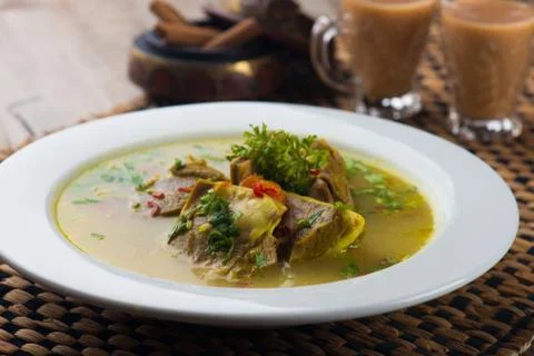 Arab lamb soup Stock Photos